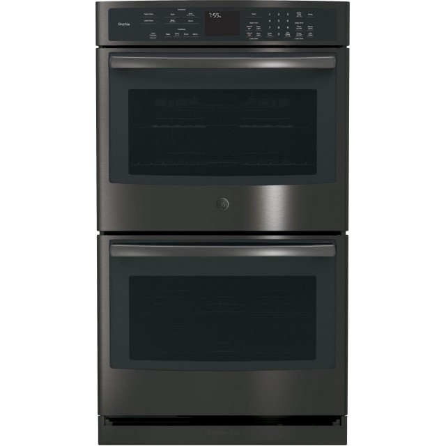 GE PT7550BLTS Profile Series 30 Inch Double Electric Wall Oven with True Convection 10 Total cu. ft. Capacity in Black Stainless Steel
